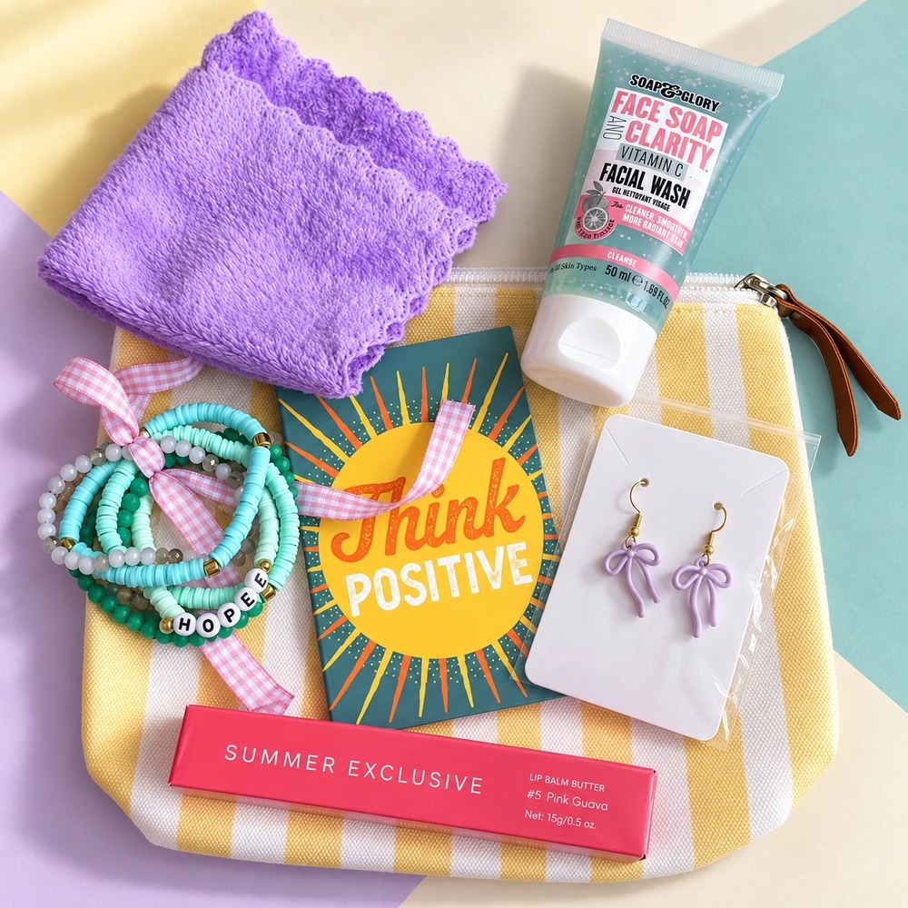 Self Care Gift Set Soap & Glory Bracelets Earrings Lip Balm New